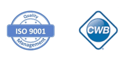 "ISO 9001 Quality Management and CWB certification logos side by side"