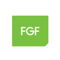 "FGF Brands logo featuring the initials 'FGF' inside a simple square frame"