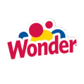 "Colorful Wonder Bread brand logo with playful red and yellow accents"